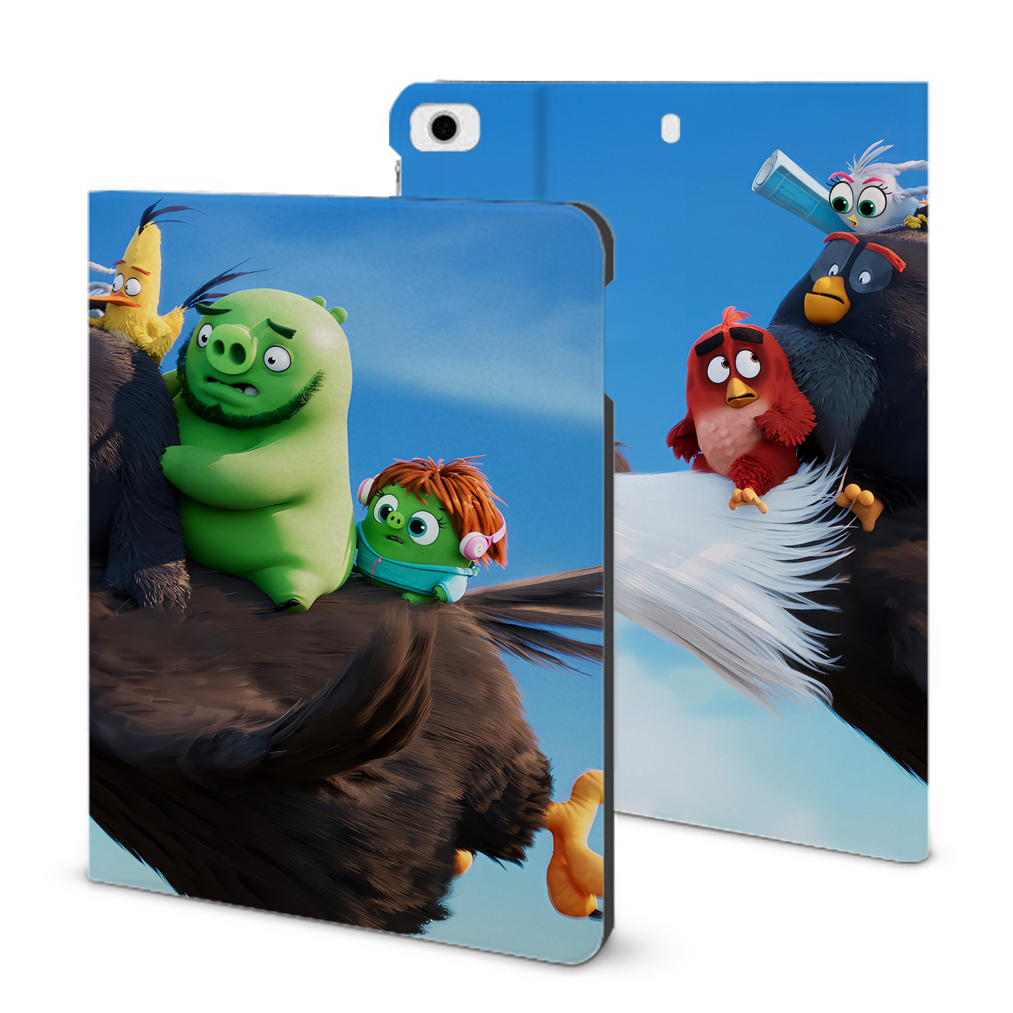 （画像用） Angry Birds アングリーバード IPad ケース ブック型 PUレザー TPU 耐衝撃 軽量 薄型 ペン収納なし 全面保護 IPad 各モデル対応